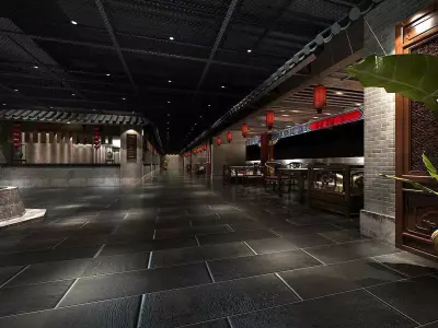 Business Restaurant - Coffee - Banquet  115 3D model