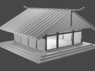 Japanese Building Version 1 Free 3D model