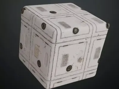 White Metal Locker PBR Seamless Texture