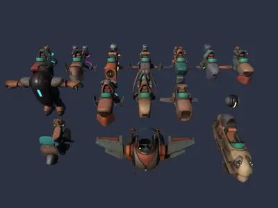 Scrap vehicles 3D model