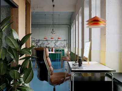 The PoP House - Interior Project 3d Model - Cinema4d- Corona 3D  Low-poly 3D model