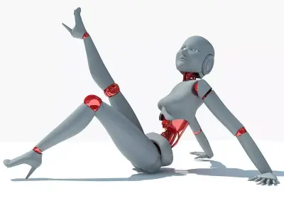 Rigged Human Robot 3D model