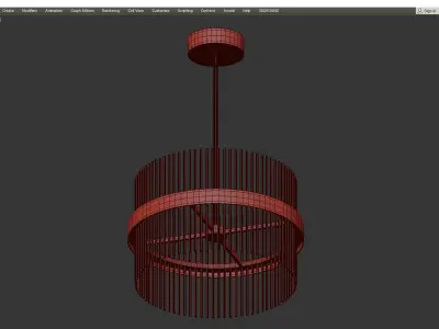 CHIMES PENDANT Low-poly 3D model