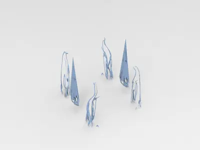 Sci fi squid tower State ray emitters  3D model