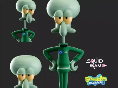 Squidward in Squid Game Low-poly 3D model
