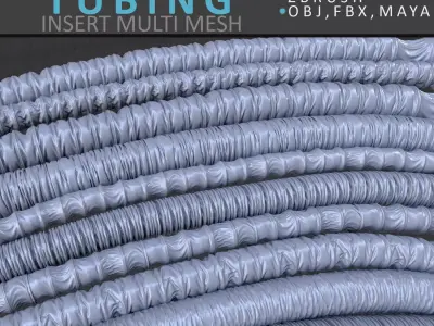 Sci Fi Tubing Brush Set 3D model