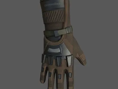 Gloves Sci-fi military fantasy combat military  Low-poly 3D model