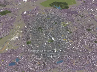Bhubaneswar - City 3D Model Low-poly 3D model