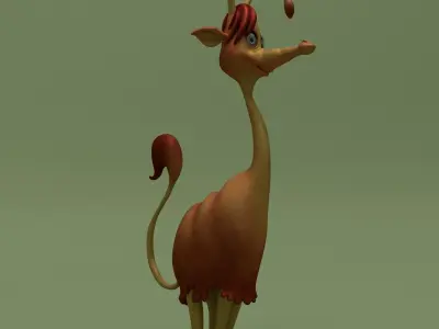 Cartoon Alien Lama Jessica 3D model