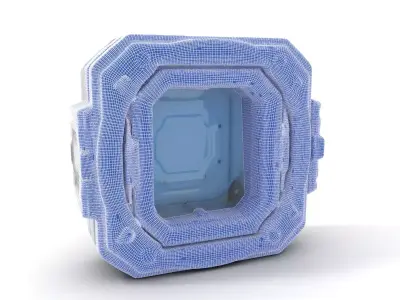 Futuristic SciFi Portal model pack with LED Accents Low-poly 3D model