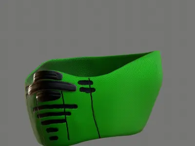 Gas mask helmet 3d model scifi Low-poly  Low-poly 3D model 240