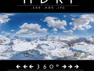 Matterhorn Alpine Panorama HDRI 8K 3D model