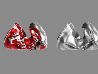 Crushed Soda Can 05 3D model