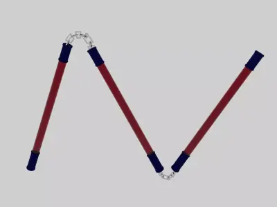 Sansetsukon Triple Staff 3D MODEL FROM JJK Low-poly 3D model