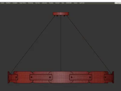 Fuze Chandelier Low-poly 3D model