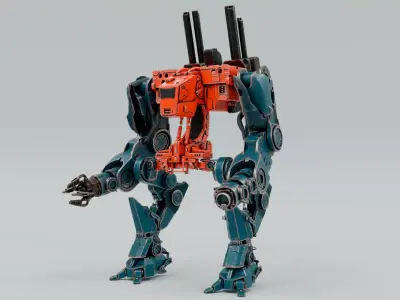 MECHA ROBOT ORANGE 3D model