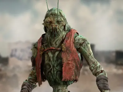 Alien Prawn from District 9  Low-poly 3D model