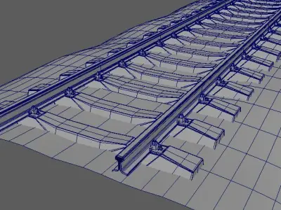 Railtracks railroad track 3D model