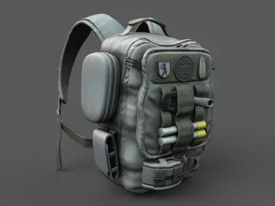 Backpack low poly human generic Low-poly 3D model