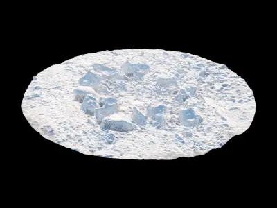 Camp Fire Low-poly 3D model