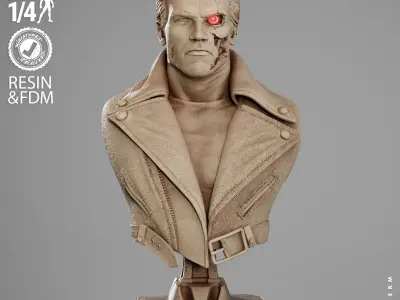 Wicked Movies Terminator Portrait Bust 3D print model