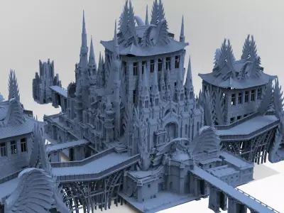 Night Hunter Palace 1 Victorian exterior 1  3D model