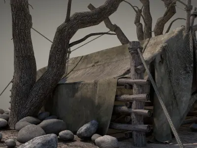 Survival Tent v7 3D model