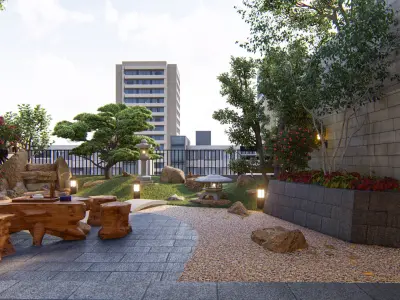 Japanese Garden 3D model