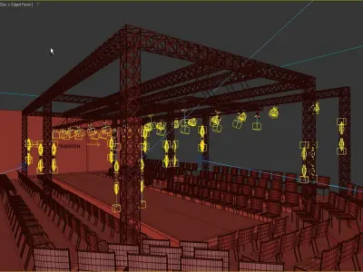 Interior Big Fashion Show Hall 3D model