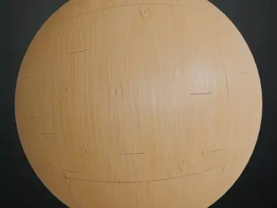 Natural Light Pine Wood Planks PBR Seamless Texture