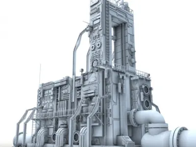 Power relay station 3D model
