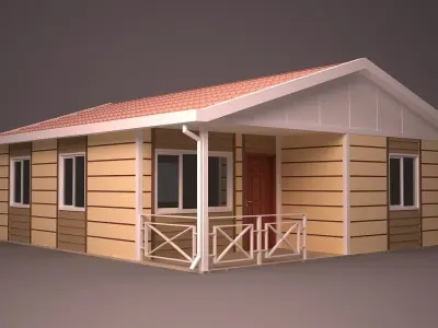 HOME house with roof 3D model