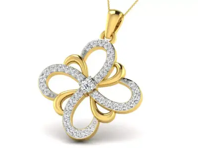 diamonds pendant 3D print model 24