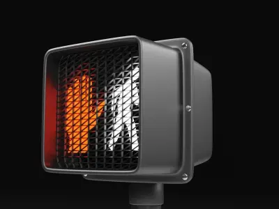 City Downtown Crosswalk Lights 3D model