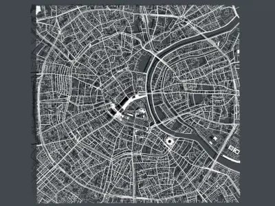 Cityscape Moscow The First Garden Ring 3D model