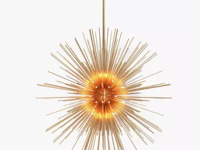 Astra Starburs Sputnik Quorum Satellite Kepler Sun Chandelier 3D model
