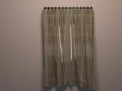 Curtain with light 3D model