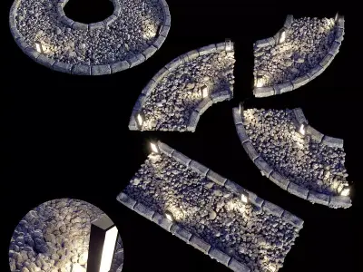 rock light set 3D model