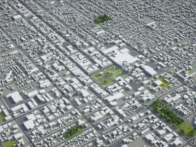 Palmerston North  Low-poly 3D model
