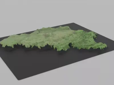 Belgium Map Country Low-poly 3D model