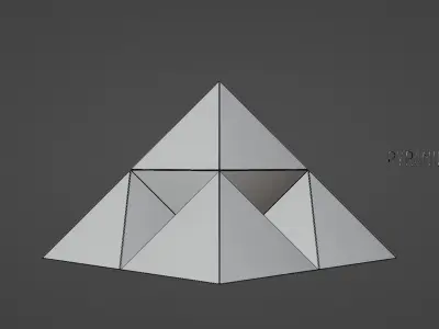 Pyramid Egypt Abstract Cube Logo customized Text with studio Free 3D model