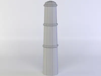 Metal column Low-poly 3D model