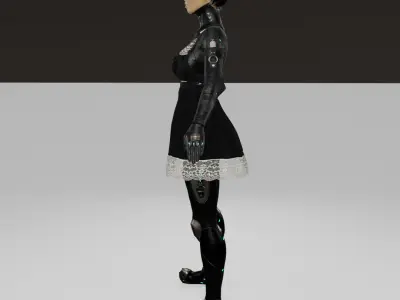 Kasumi Goto Low-poly 3D model