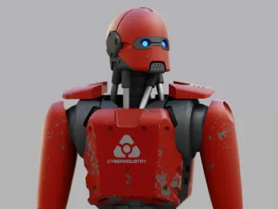 ANDROID MECHA RIGGED 3D model