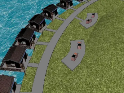 Homestay-Modern Waterfront 3D model