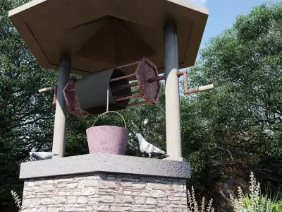 WATER WELL Low-poly 3D model