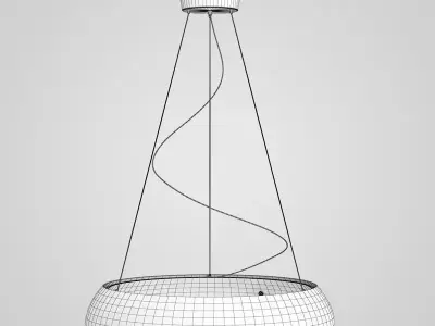 Chrome Hanging Lamp 02 3D model