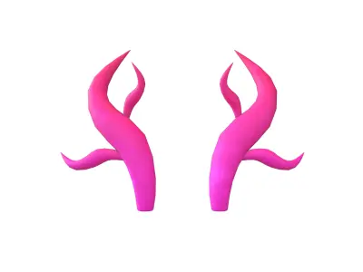 Dragon Horn v1 004 Low-poly 3D model