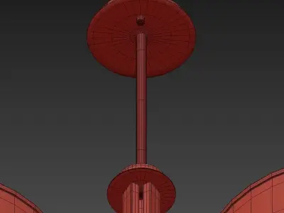 Chandelier with three lights 3D model