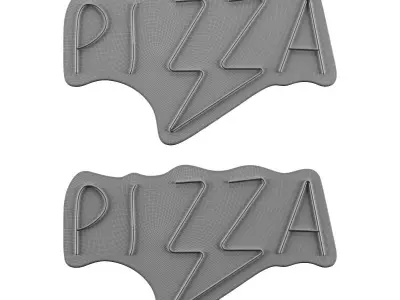 Pizza Neon Sign 3D model